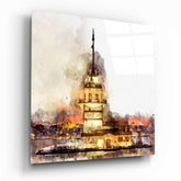 Maiden's Tower Glass Wall Art.